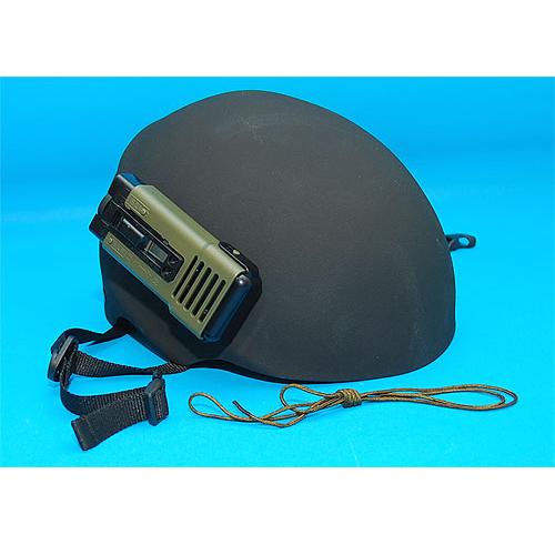 USMC Type Helmet with Electric Fan (Black)  