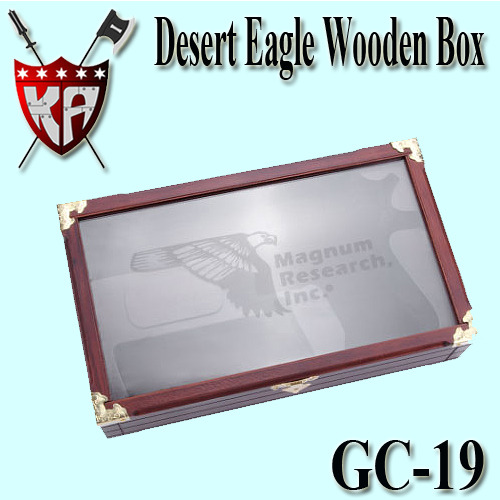 Desert Eagle Wooden Box With Glass