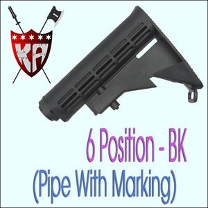 6 Position Stock - BK (Pipe With Marking)