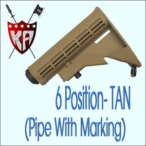 6 Position Stock - TAN (Pipe With Marking)