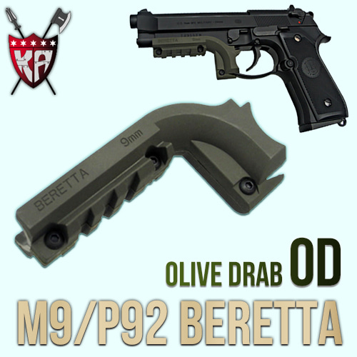 Pistol Laser Mount - 92F / Beretta - OD