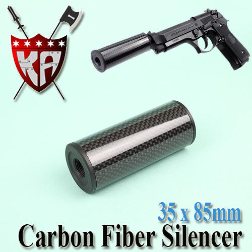 Carbon Fiber Silencer / 35 x 85mm