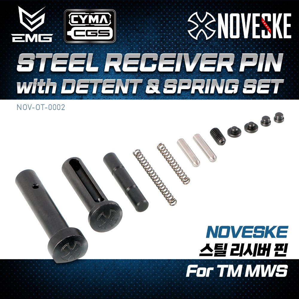 Noveske Steel Receiver Pin with Detent And Spring Set for TM MWS