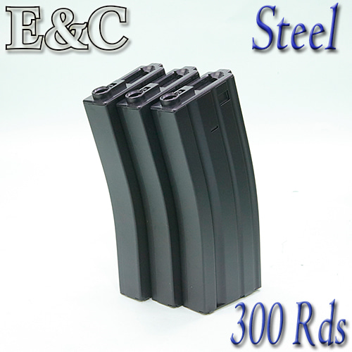 E&C Steel Magazine / 300 Rds (3 pcs) BK